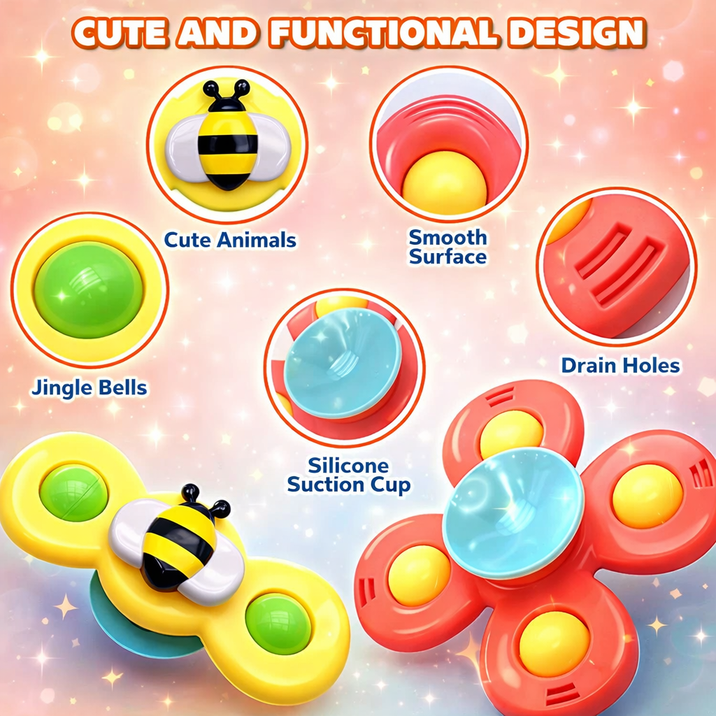 Animal Spinneys™️ - Baby Suction Spinner Set