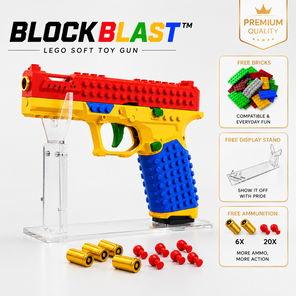 BlockBlast™ - Lego Soft Toy Gun