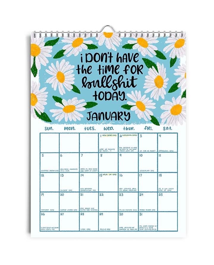 2025 Here We F**king Go Again Calendar