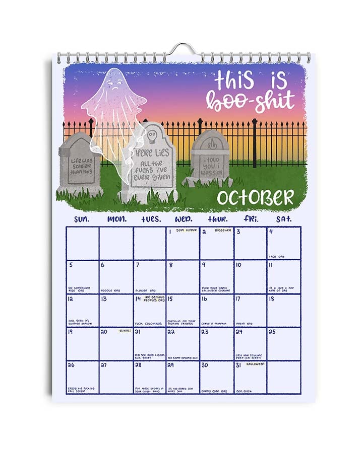 2025 Here We F**king Go Again Calendar