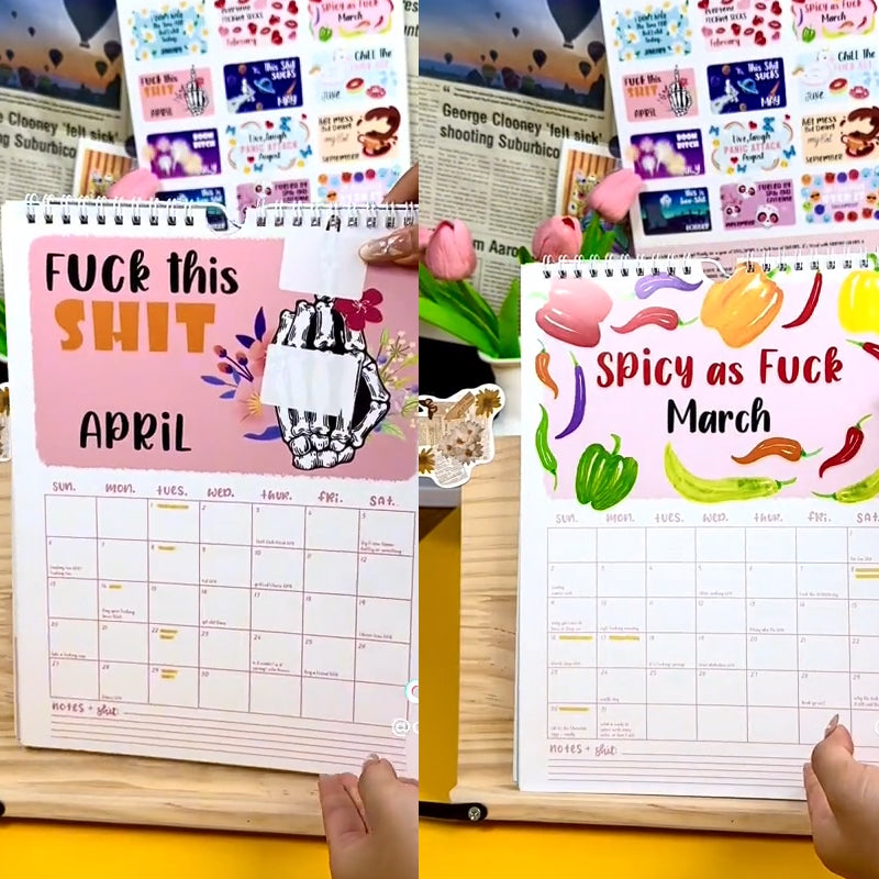 2025 Here We F**king Go Again Calendar
