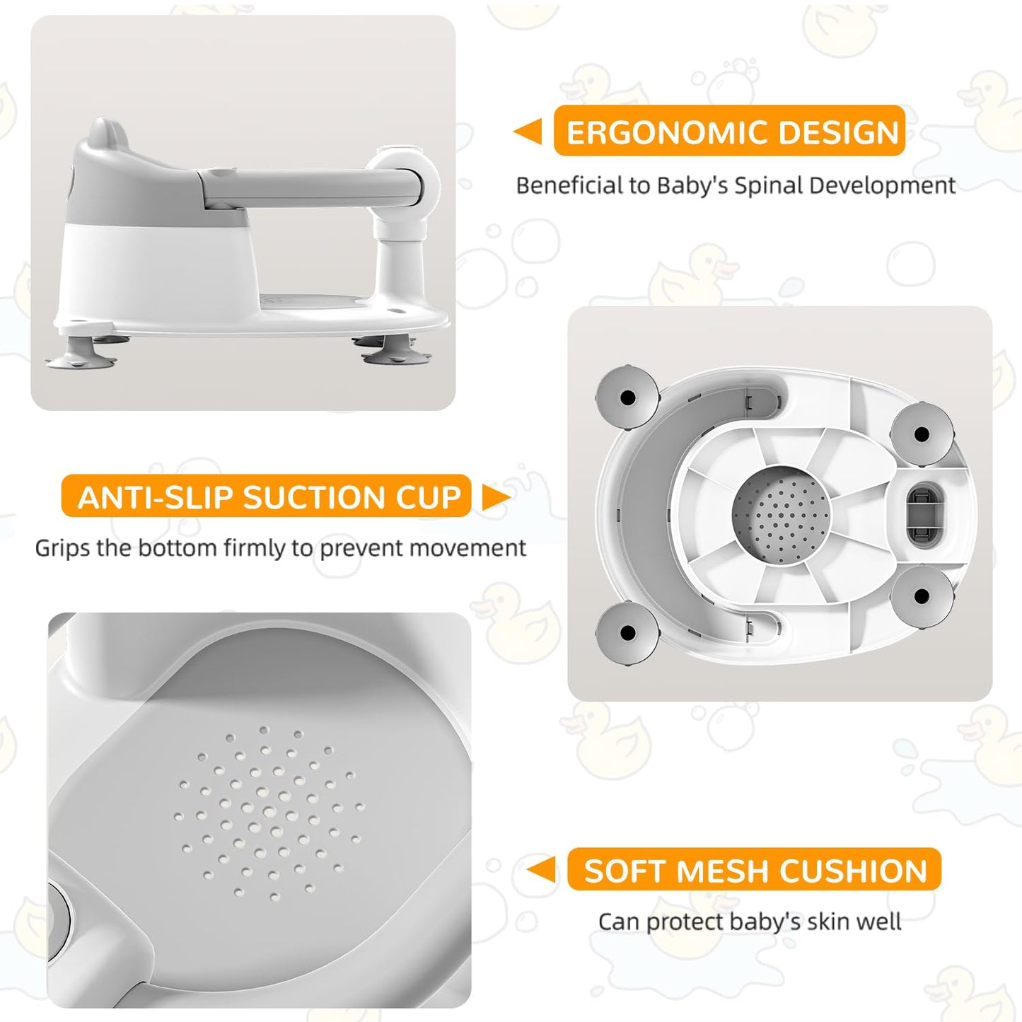 SteadySplash™ - Baby Bath Seat