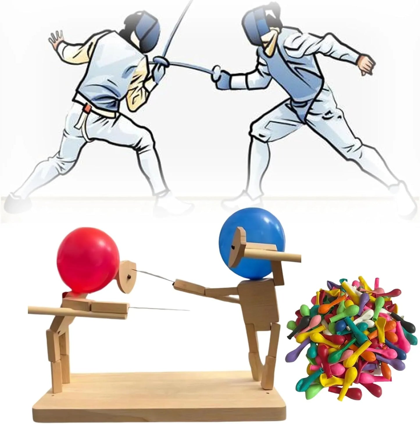 BalloonBrawlers™️ – Handmade Wooden Fighter Puppets