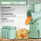 GrateGourmet™️ - 5 in 1 Rotary Cheese Grater