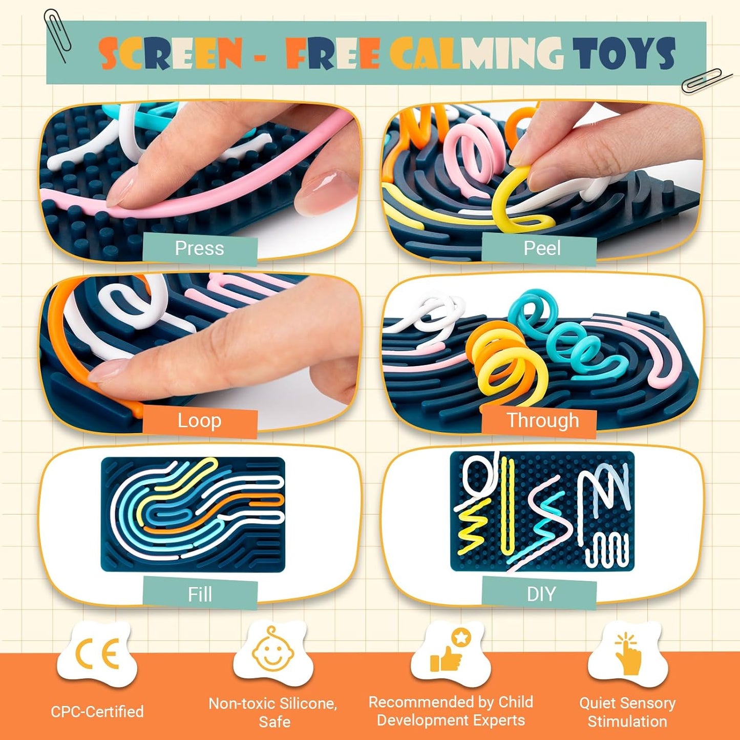 MindLoop™️ - Montessori Anxiety Relief Sensory Board