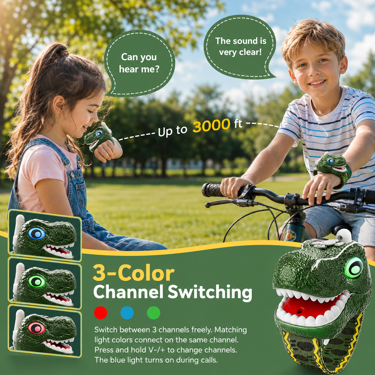 RexRadio™ - Kids Dinosaur Walkie Talkies