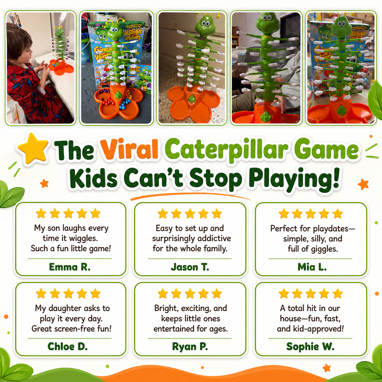 WiggleGiggle™ - Kids Viral Caterpillar Game