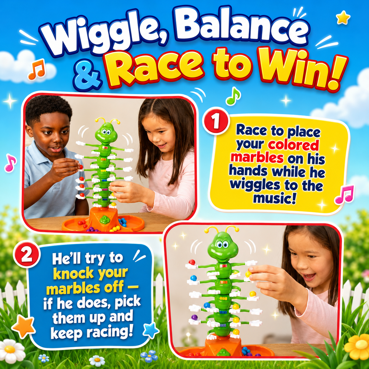 WiggleGiggle™ - Kids Viral Caterpillar Game