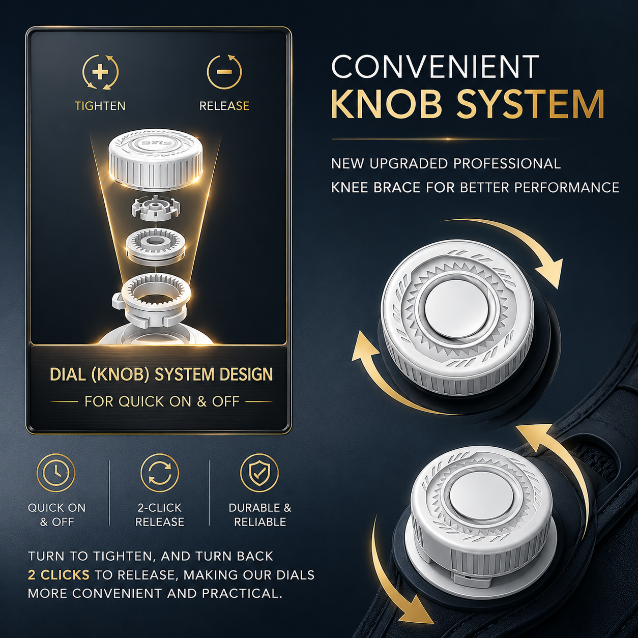 KneeLock Pro™ Adjustable Support Brace