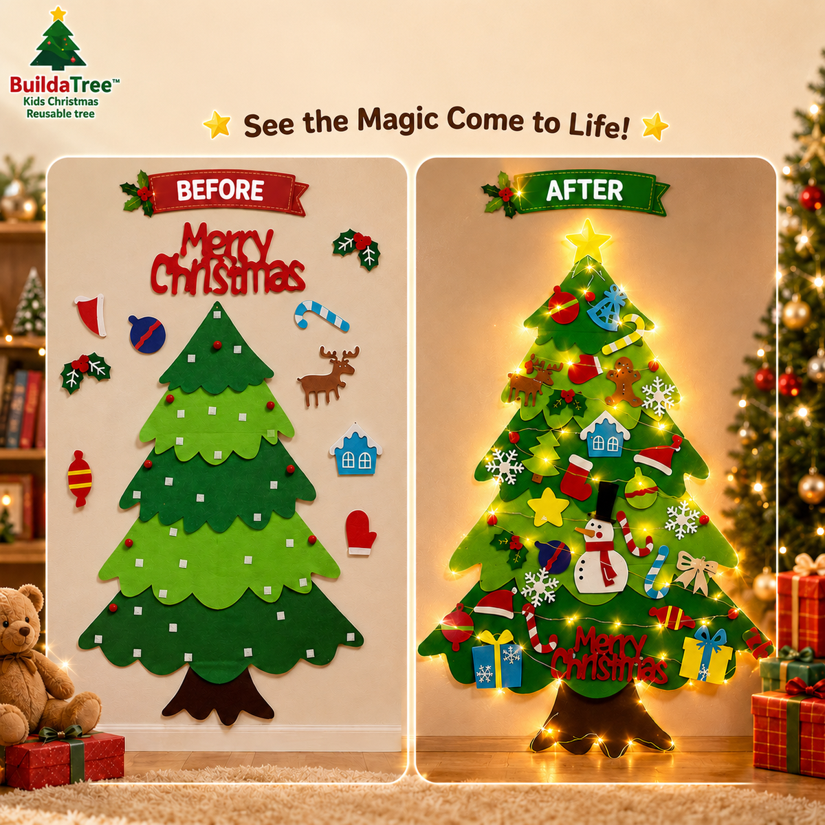 BuildaTree™️ - Kids Christmas Reusable tree