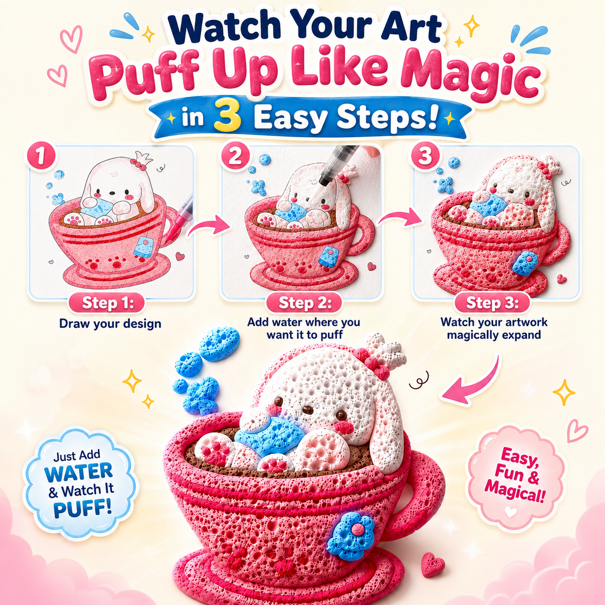 PuffPaint™️ - Magic 3D Paint Kit