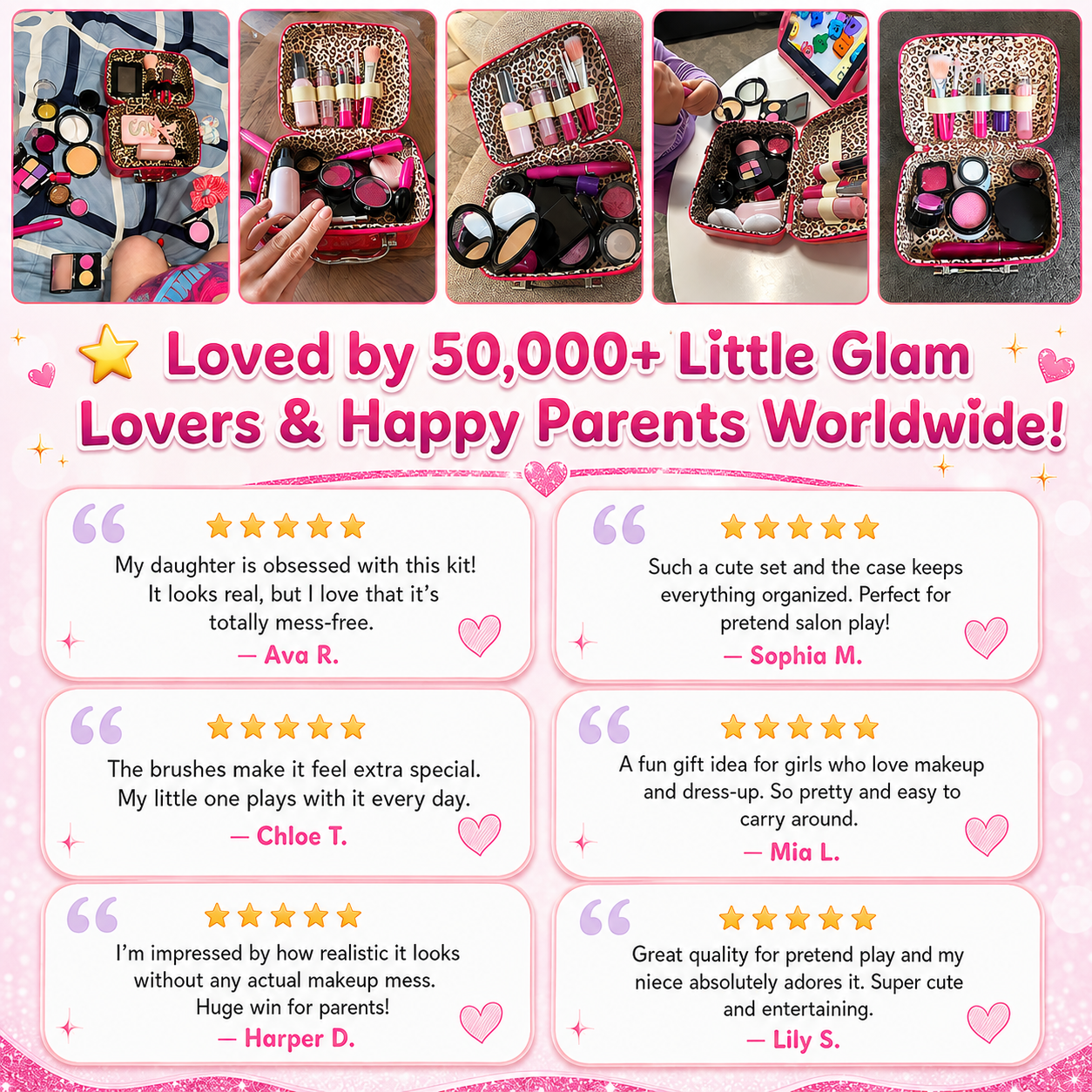 PrettyPlay™ - Kids Pretend Makeup Kit