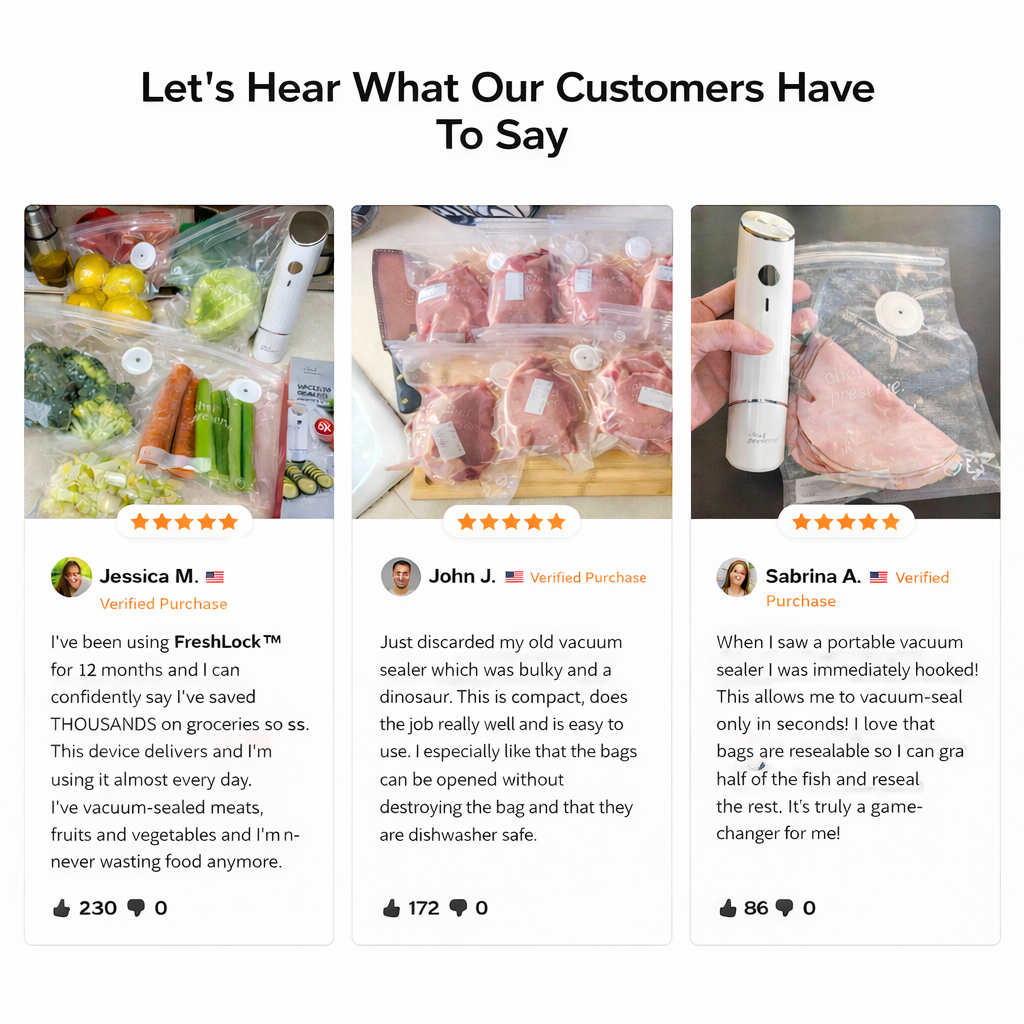FreshLock™️ - Food Preserve Vacuum Sealer