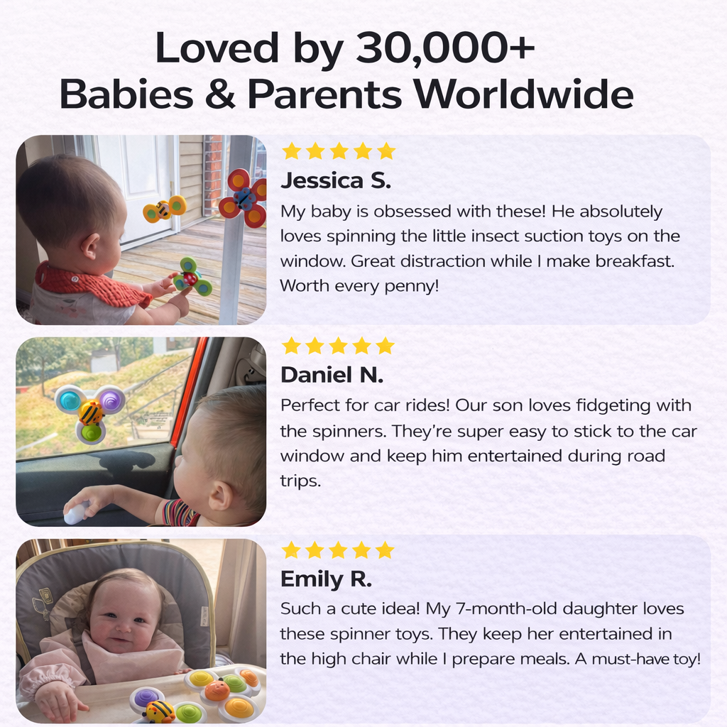 Animal Spinneys™️ - Baby Suction Spinner Set