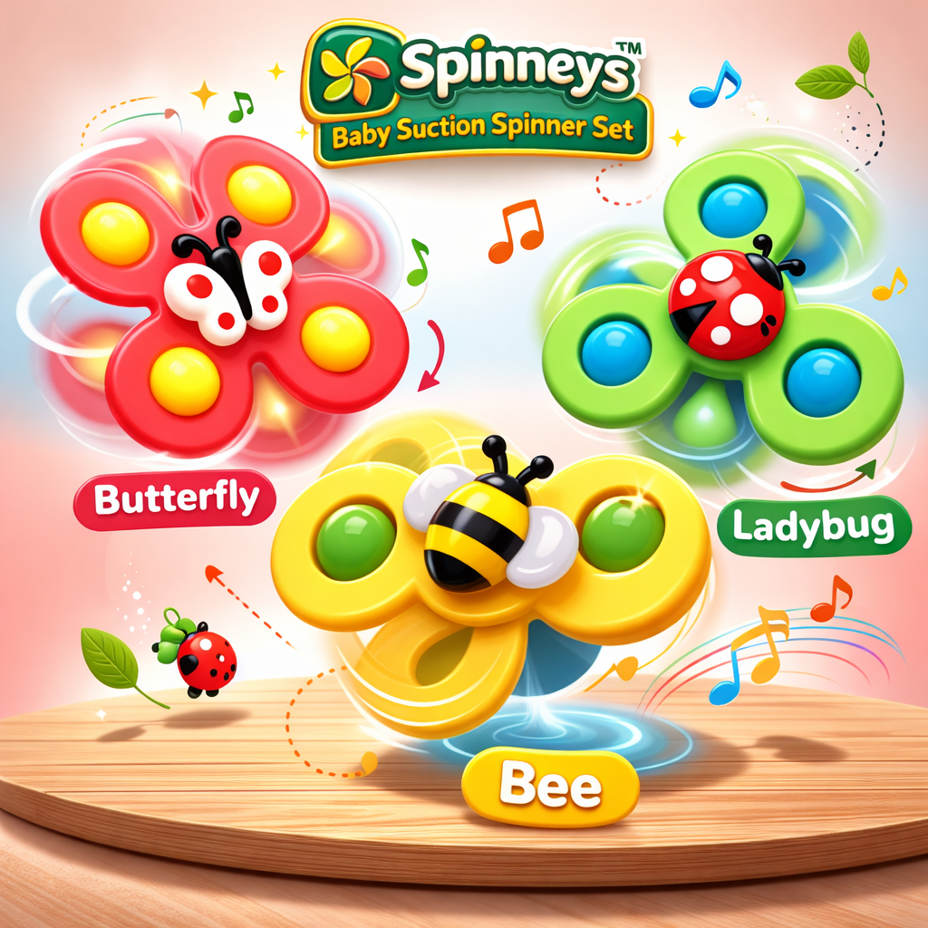 Animal Spinneys™️ - Baby Suction Spinner Set