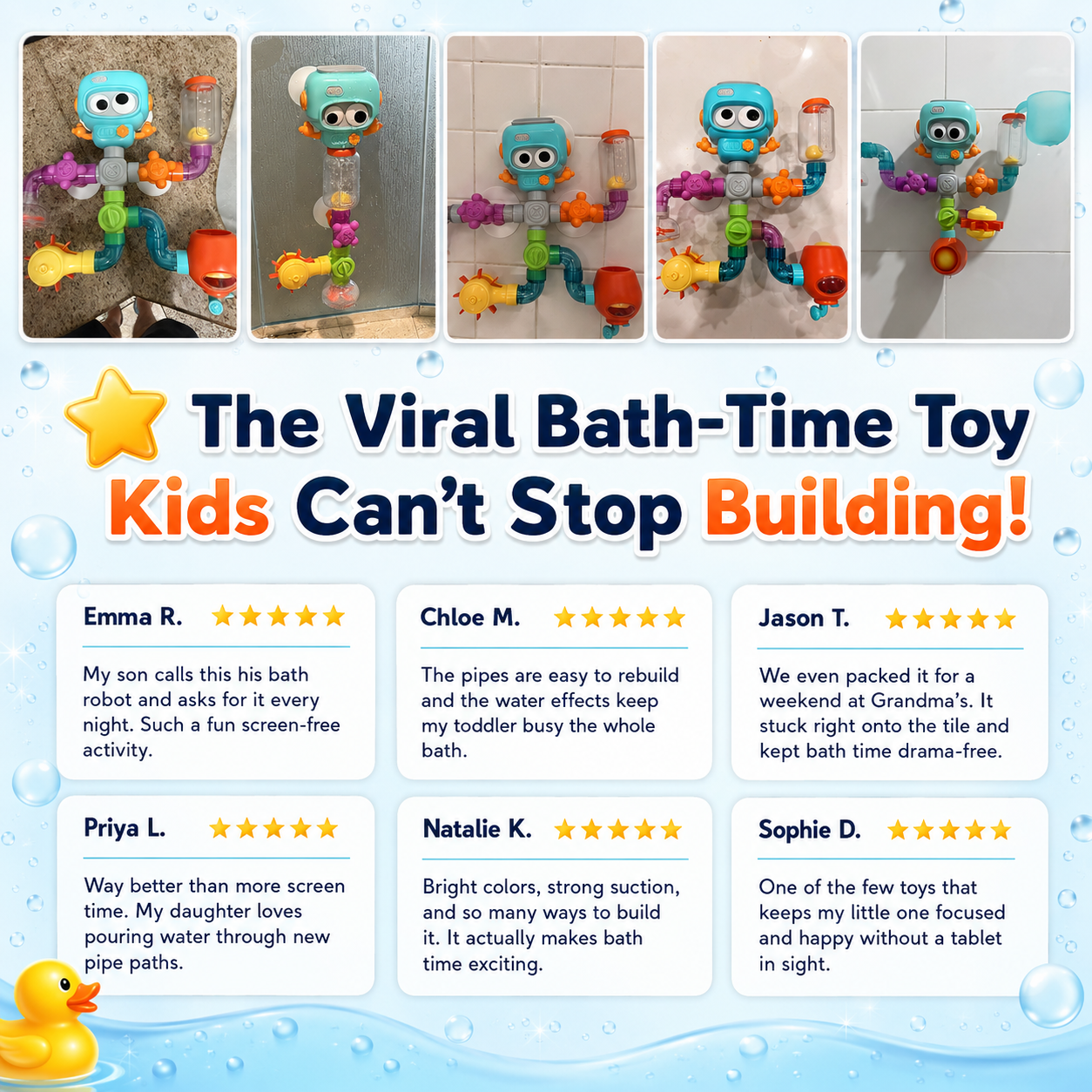 SplashBot™ - Kids Water Pipe Building Kit