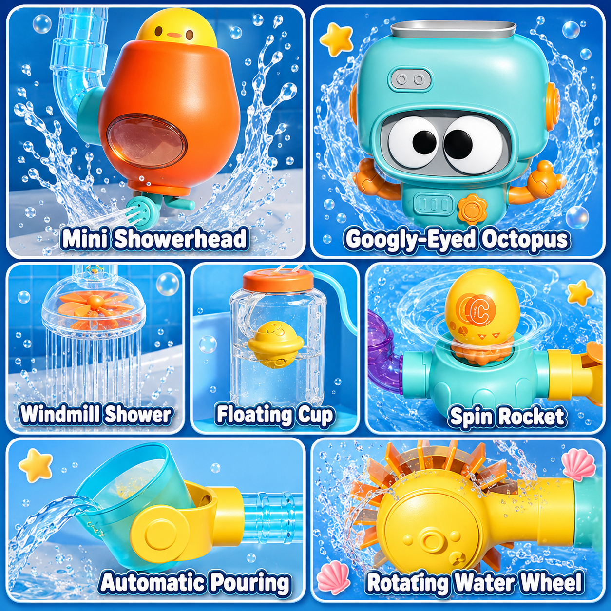SplashBot™ - Kids Water Pipe Building Kit