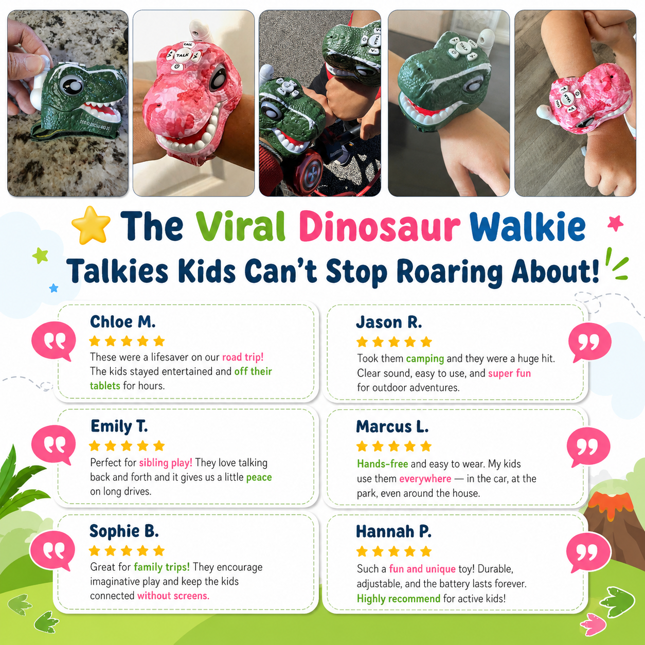 RexRadio™ - Kids Dinosaur Walkie Talkies