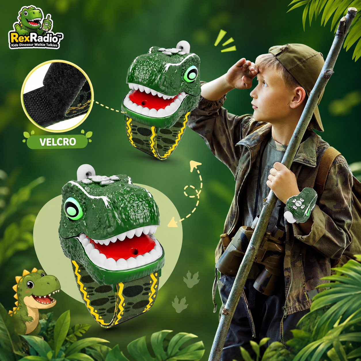 RexRadio™ - Kids Dinosaur Walkie Talkies