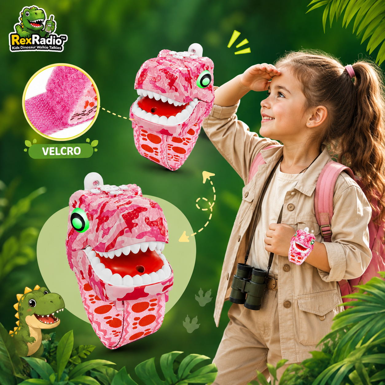 RexRadio™ - Kids Dinosaur Walkie Talkies