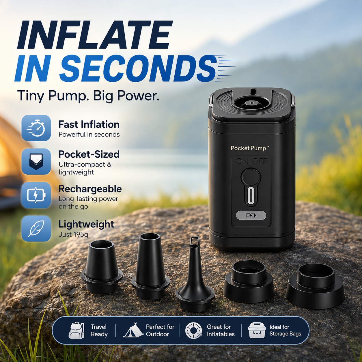 PocketPump™ - Mini Travel Air Pump