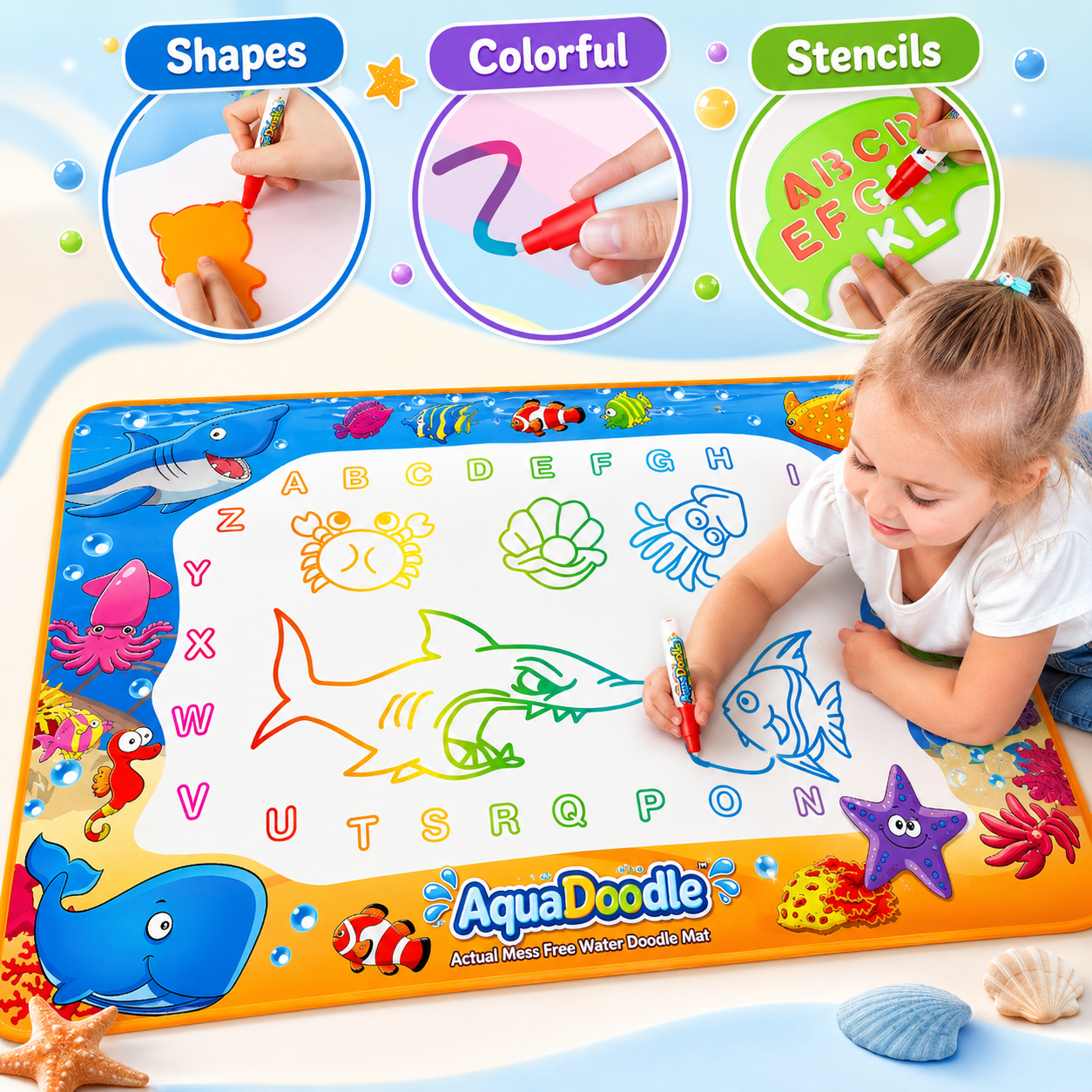 AquaDoodle™ - Actual Mess Free Water Doodle Mat