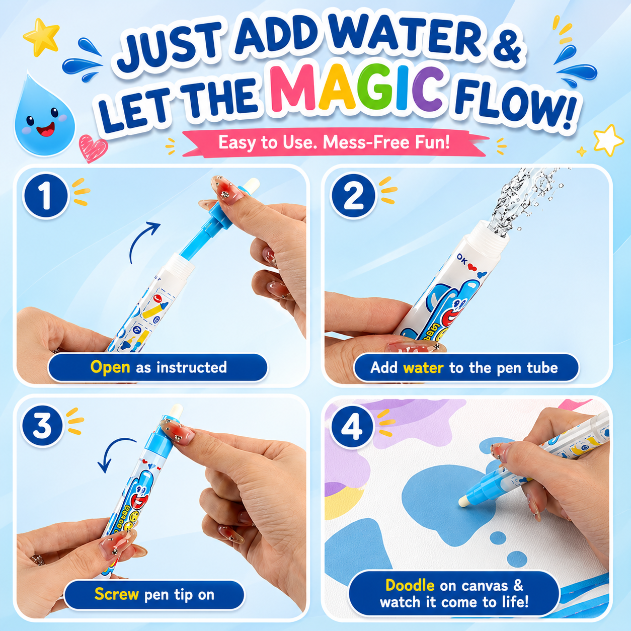 AquaDoodle™ - Actual Mess Free Water Doodle Mat