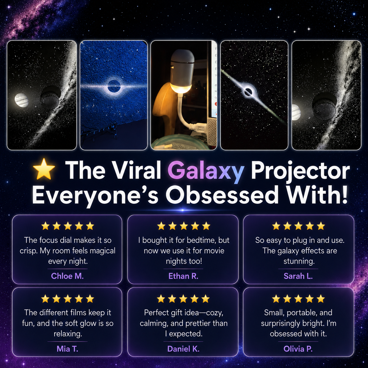 GalaxyGlow™ - Projector Night Light