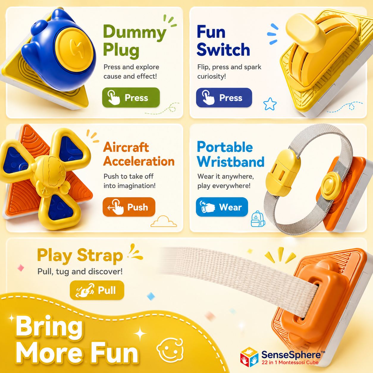 SenseSphere™ - 22 in 1 Montessori Cube