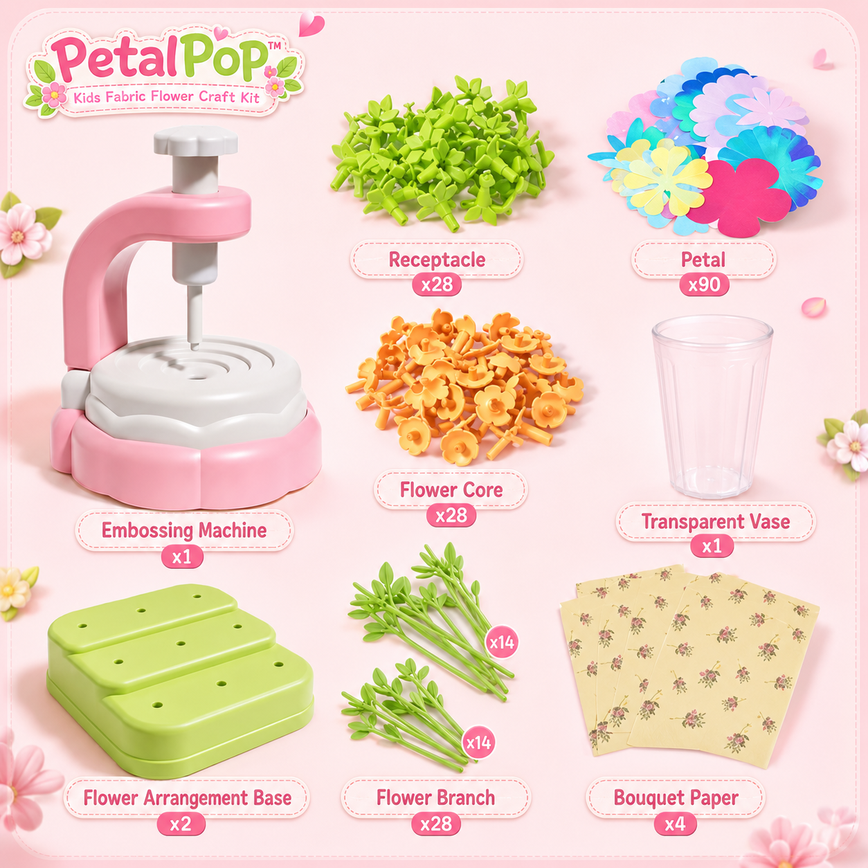 PetalPop™ - Kids Fabric Flower Craft Kit