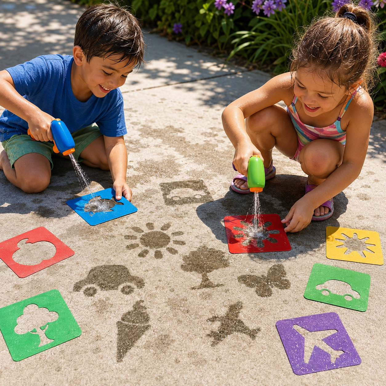 SplashStencil™ - Kids Summer Water Stencils