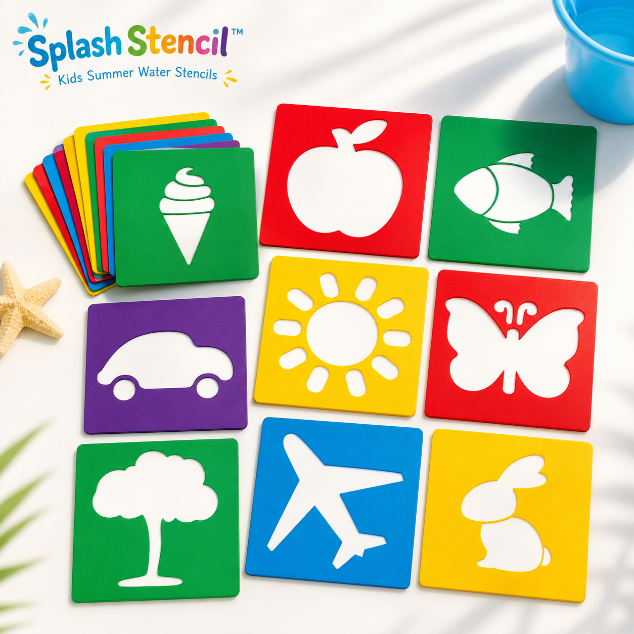 SplashStencil™ - Kids Summer Water Stencils