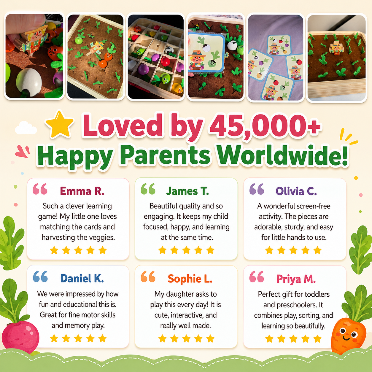 GardenGrab™ - Handmade Harvest Kids Learning Game