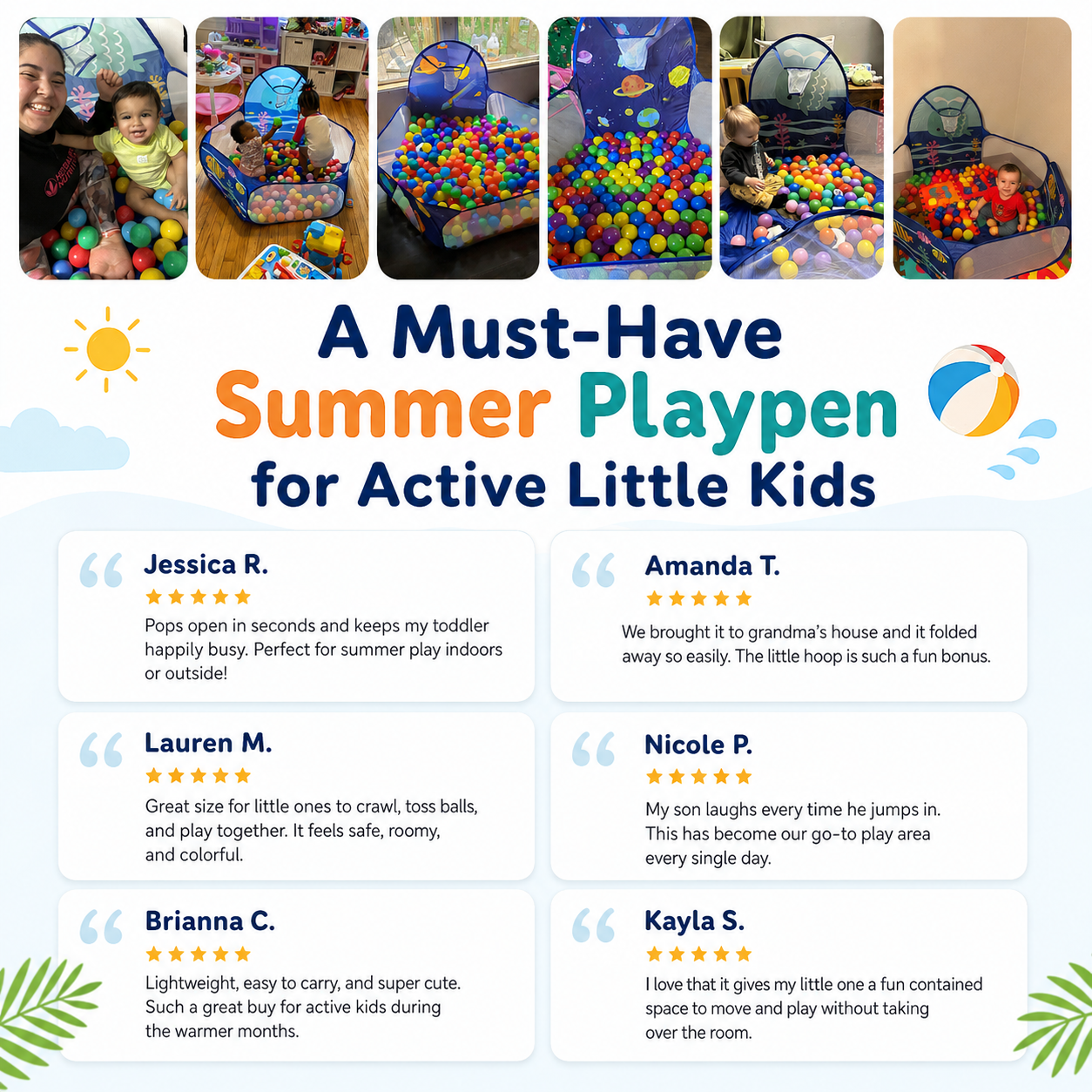 BallPit Pals™ - Summer Pop-Up Playpen