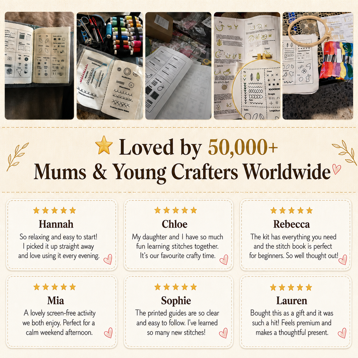 StitchTales™ — Embroidery Book for Mums & Kids