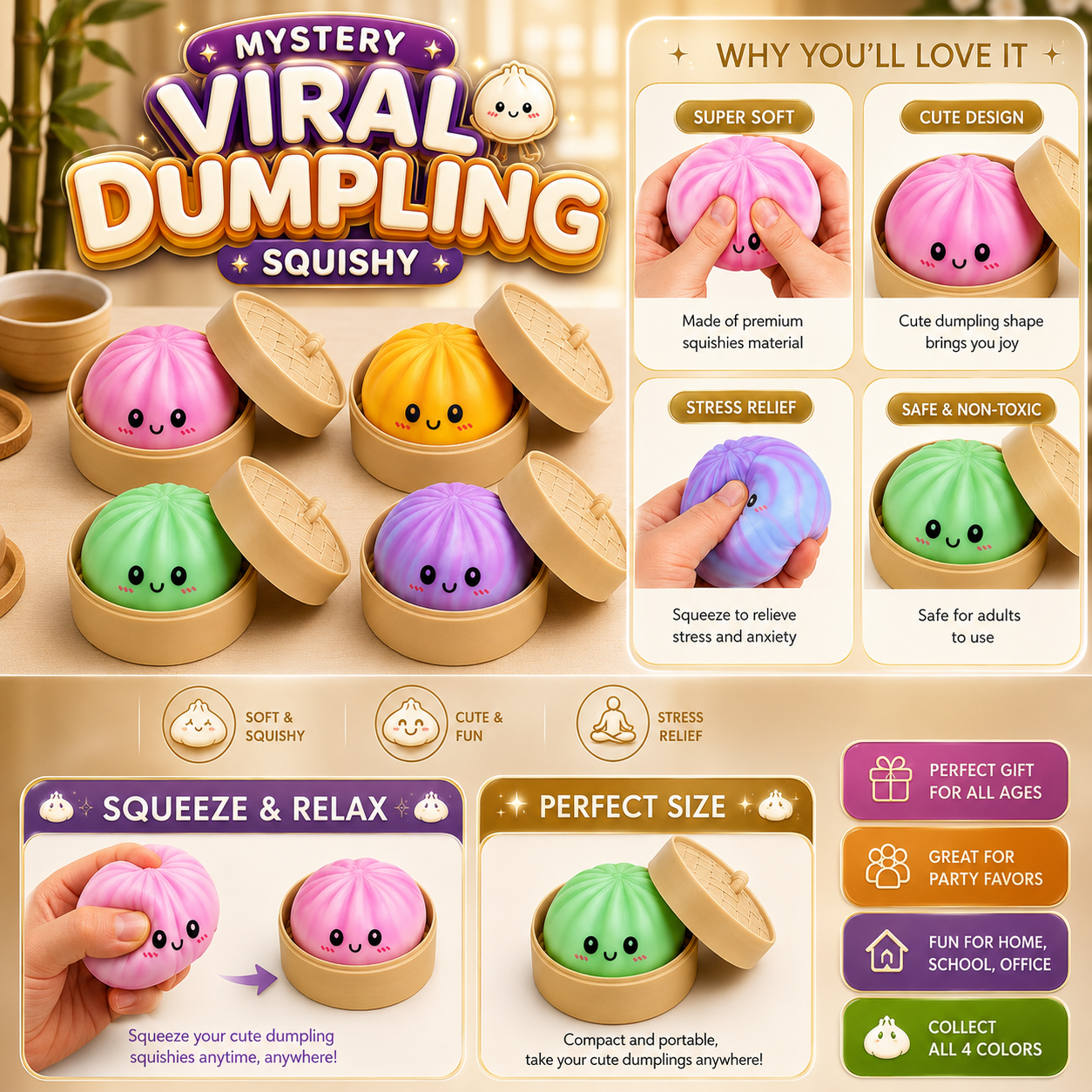 Original Mystery Viral Dumpling Squishy™️