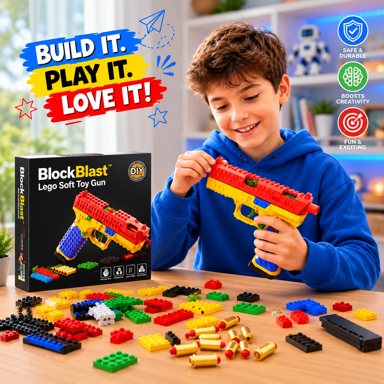 BlockBlast™ - Lego Soft Toy Gun