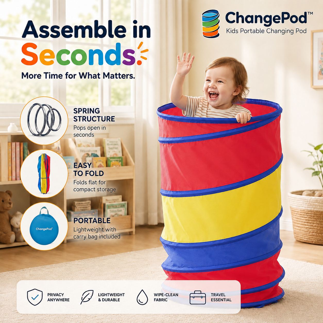 ChangePod™ - Kids Portable Changing Pod