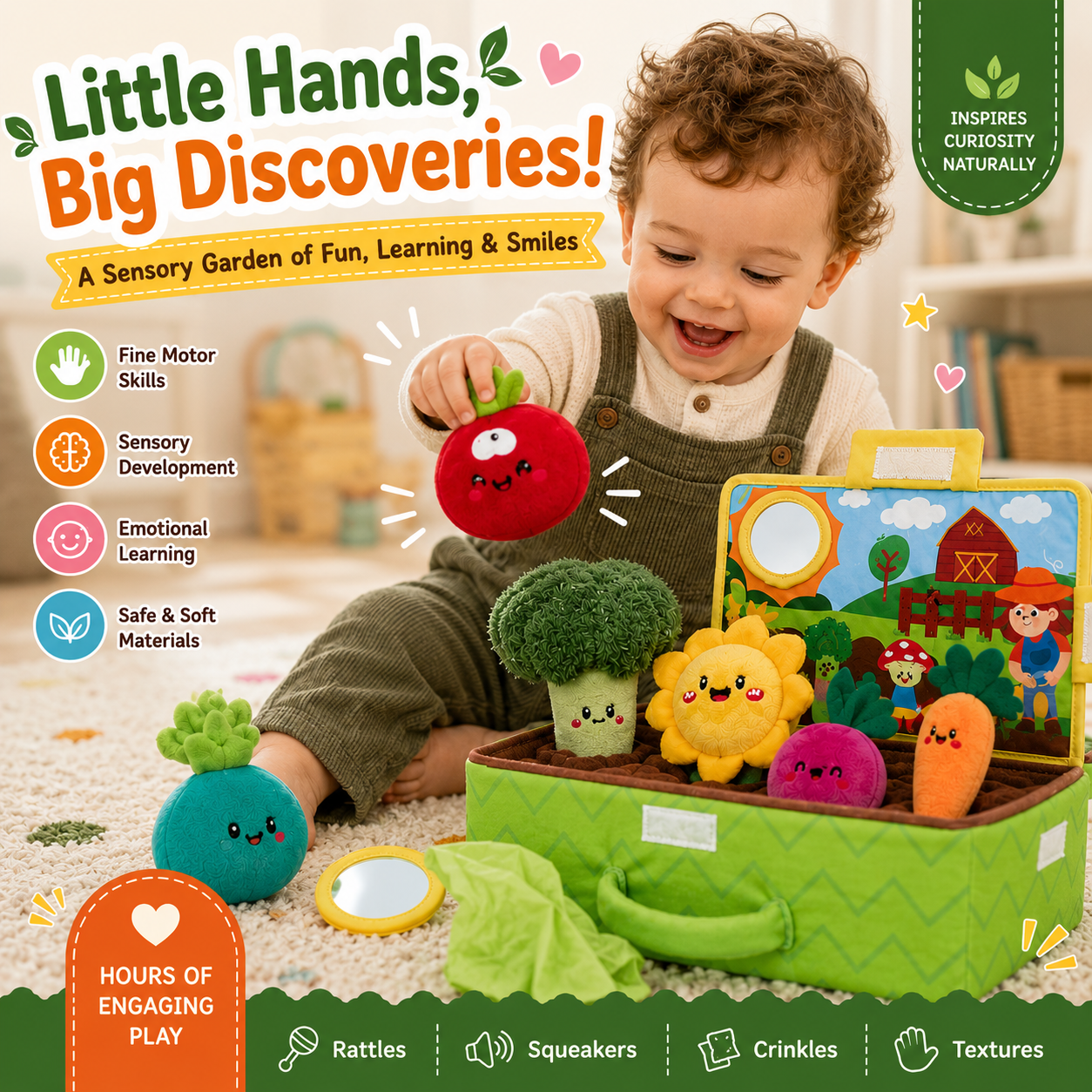 Plant&Play Garden™ - Fruits & Vegetables Garden Plushies
