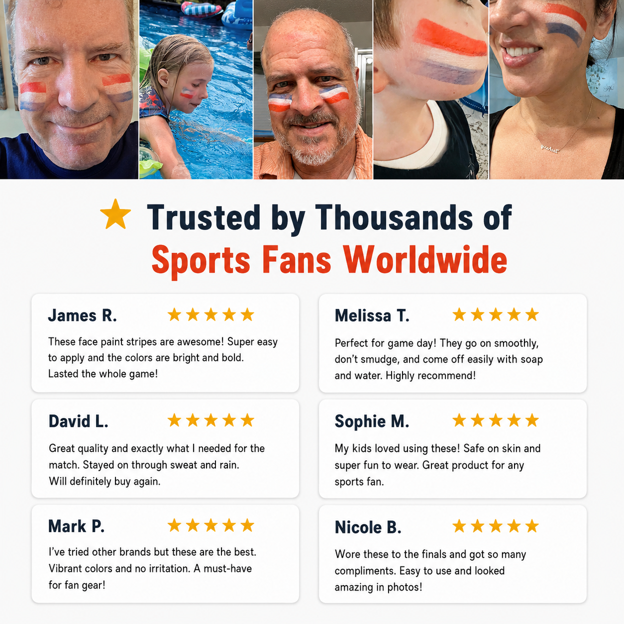 FanStripe™ Face Paint - Flag Face Paint