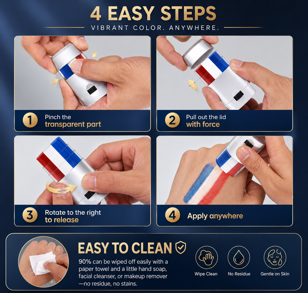 FanStripe™ Face Paint - Flag Face Paint