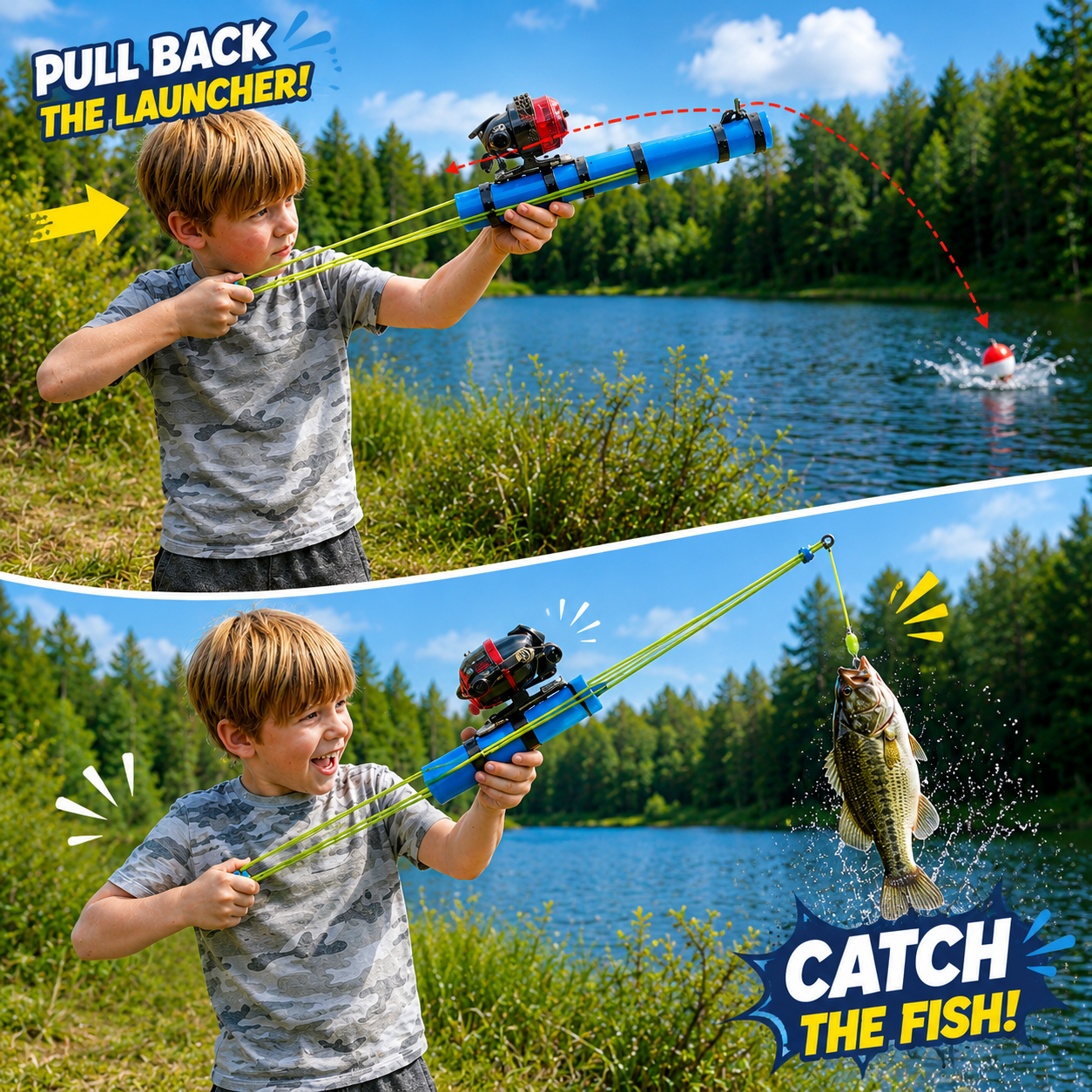 ReelRocket™ - Catapult fishing rod + reel kit