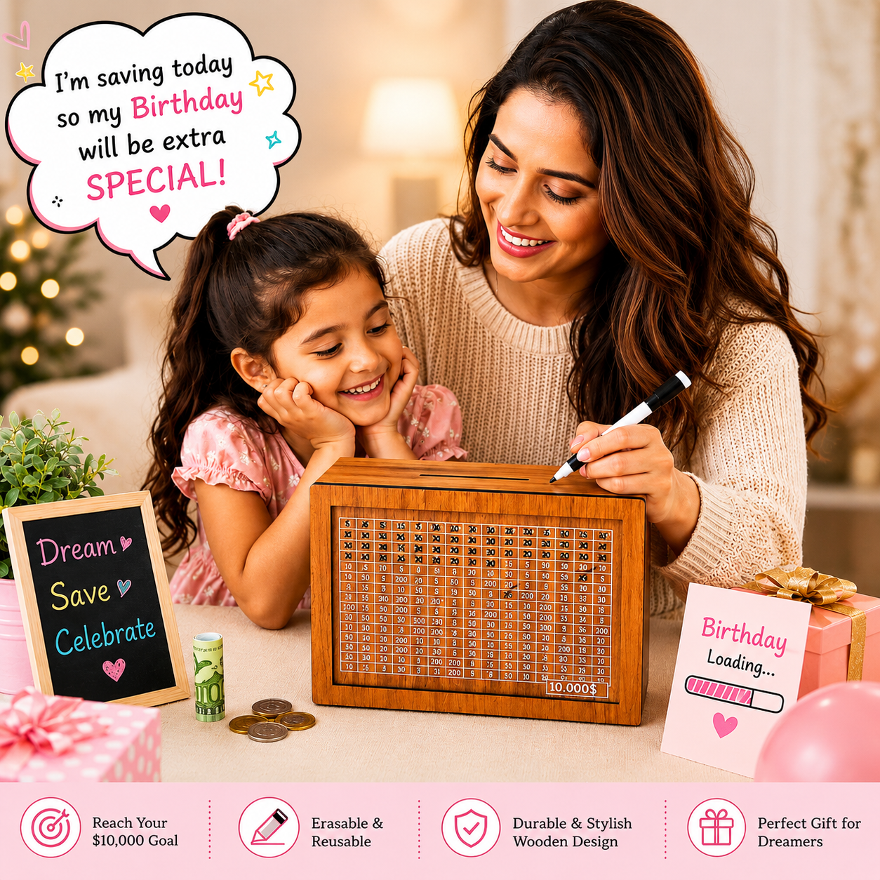 SaveStack™ - Handcrafted Savings Box