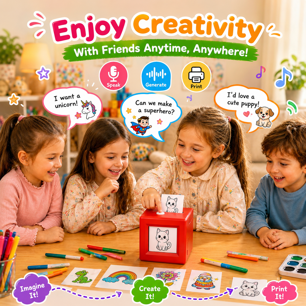 PrintGenie AI™ - Smart Colouring in Stickers