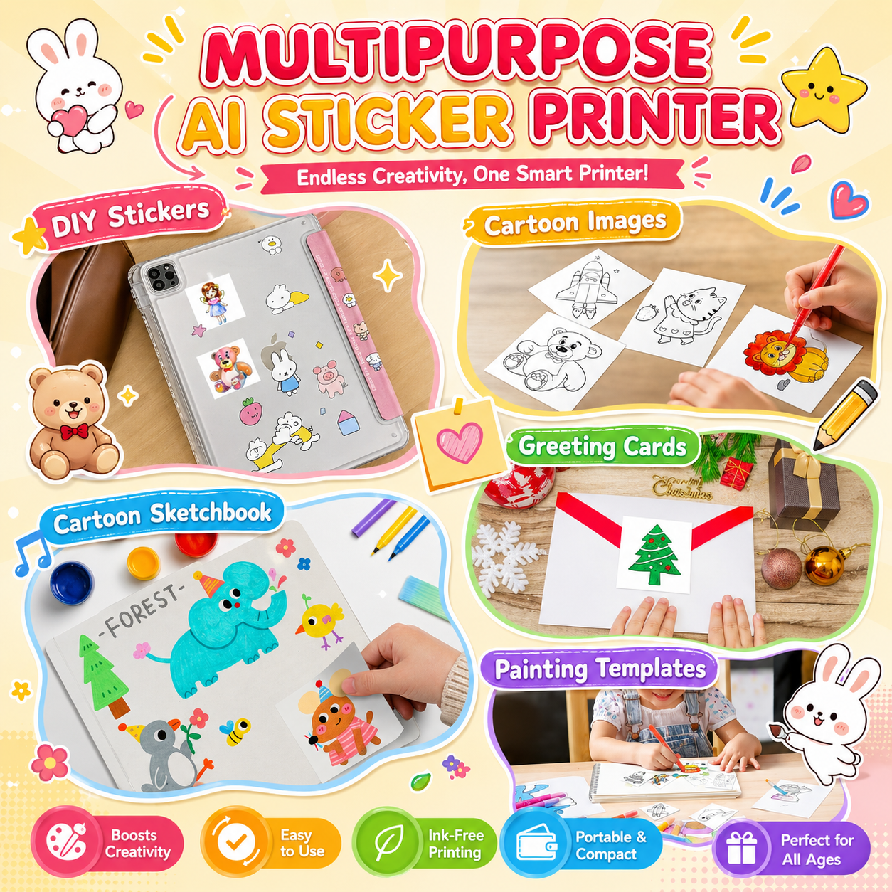 PrintGenie AI™ - Smart Colouring in Stickers