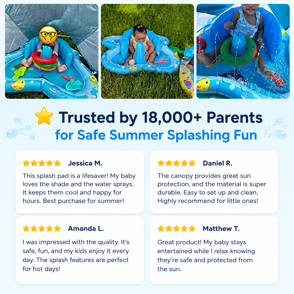 SplashShade™ - Inflatable Baby Sprinkler Pad