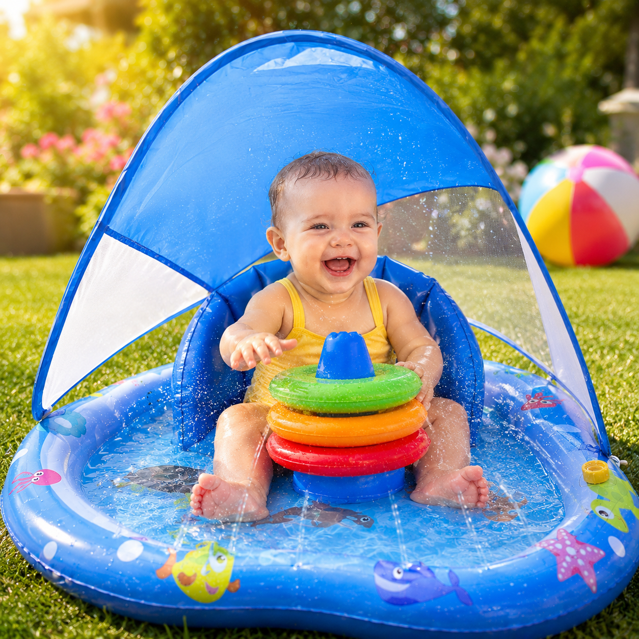 SplashShade™ - Inflatable Baby Sprinkler Pad