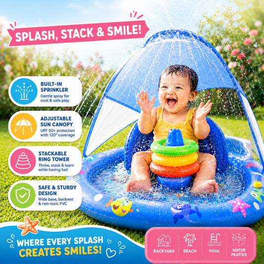 SplashShade™ - Inflatable Baby Sprinkler Pad
