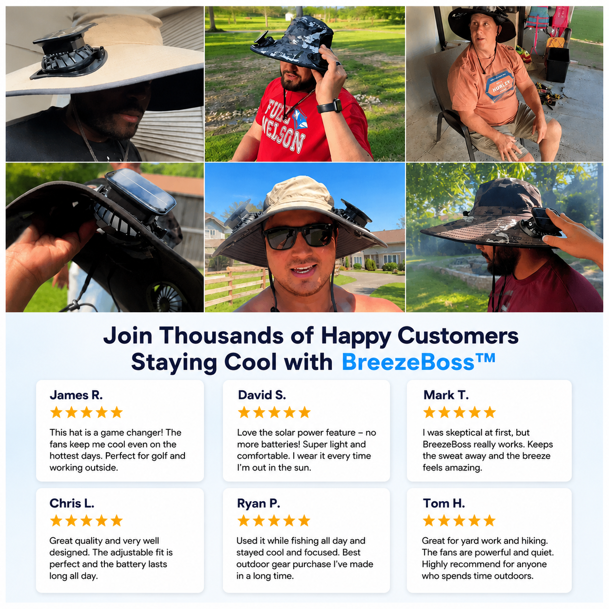 BreezeBoss™ - Solar Sun Hat