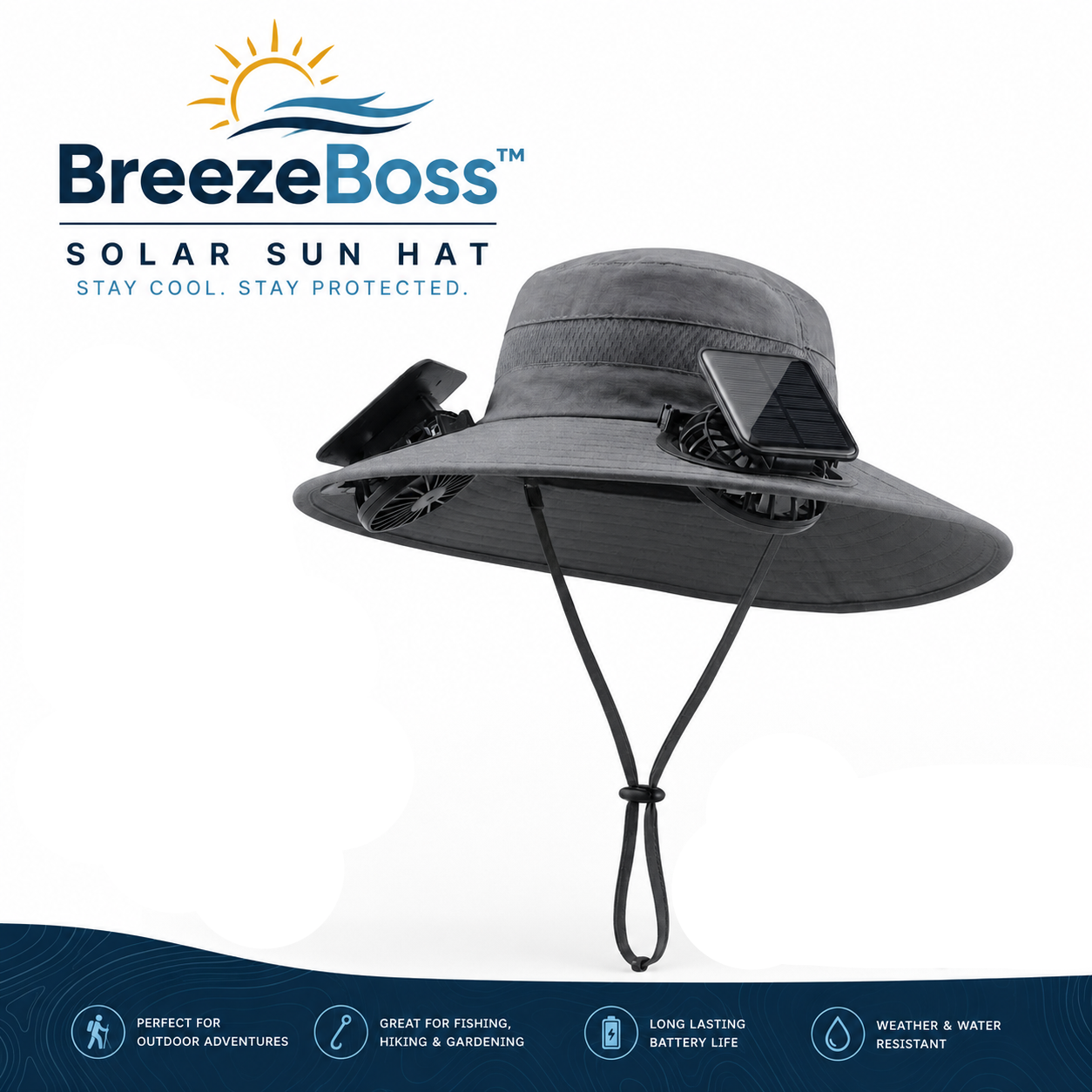 BreezeBoss™ - Solar Sun Hat